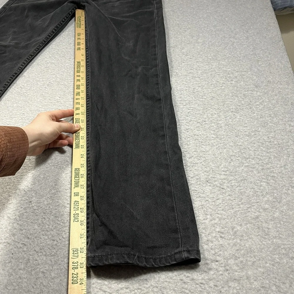 Levis Jeans Mens 34x34 (Fit 34x33) Black 505 Straight Denim 100% Cotton Dark
